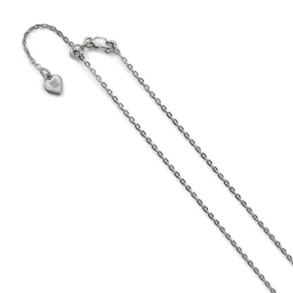 1.5mm Sterling Silver Adjustable Solid Cable Chain Necklace, 30 Inch - Picture 1 of 5